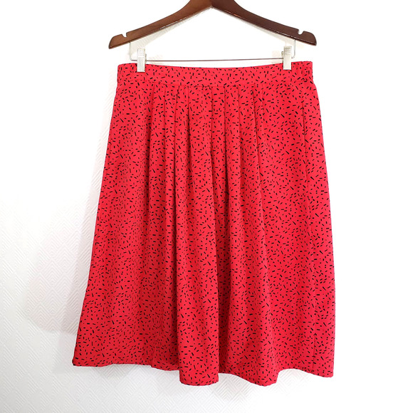 Impressions of California Dresses & Skirts - Vintage IMPRESSIONS OF CALIFORNIA Red Print Skirt